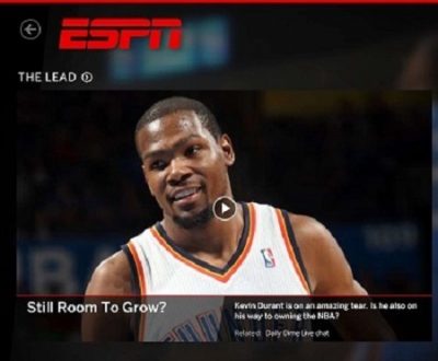 ESPN.  Immagine per gentile concessione: Microsoft Store