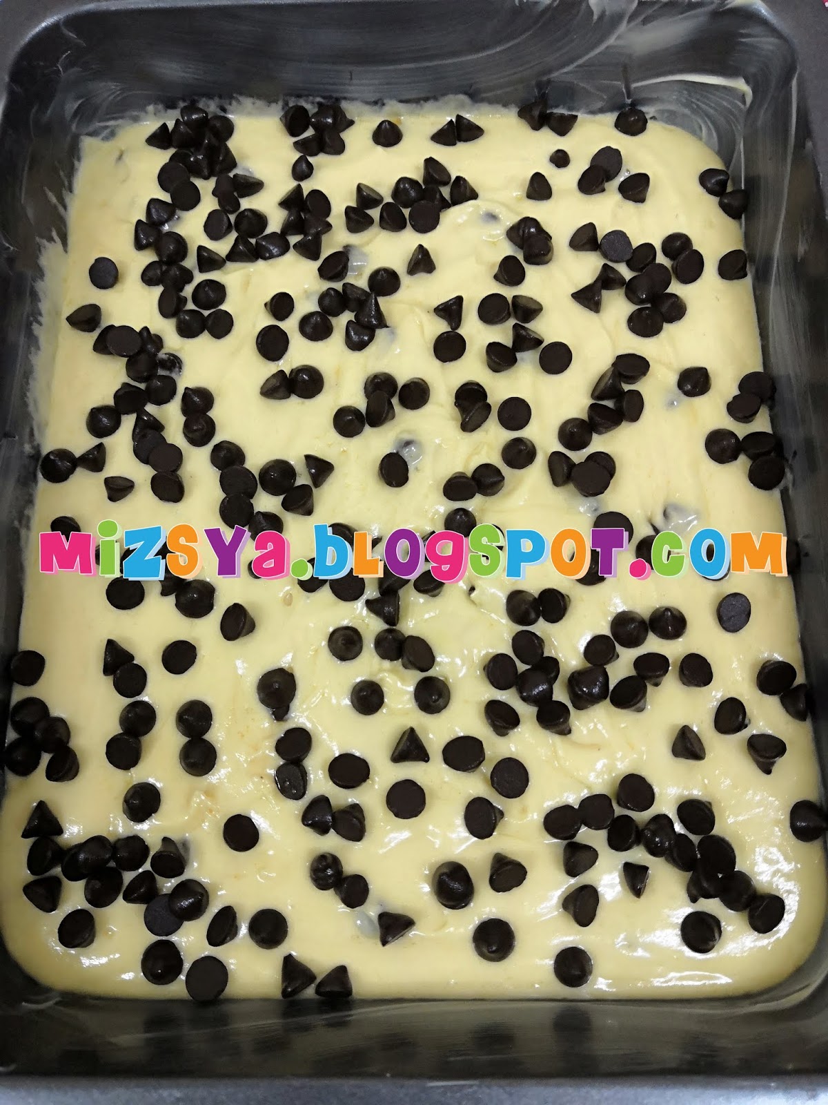 Mizsya Resepi Mudah Kek Butter Coklat Chip