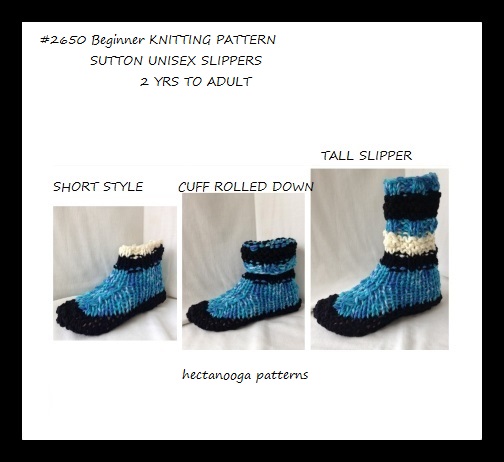 HECTANOOGA PATTERNS: FREE KNITTING PATTERN, UNISEX SUTTON SLIPPERS ...