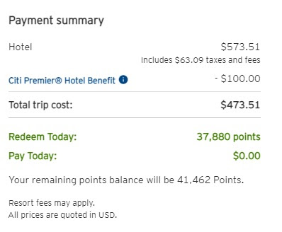 How to Use the Citi Premier $100 Hotel Credit Benefit?