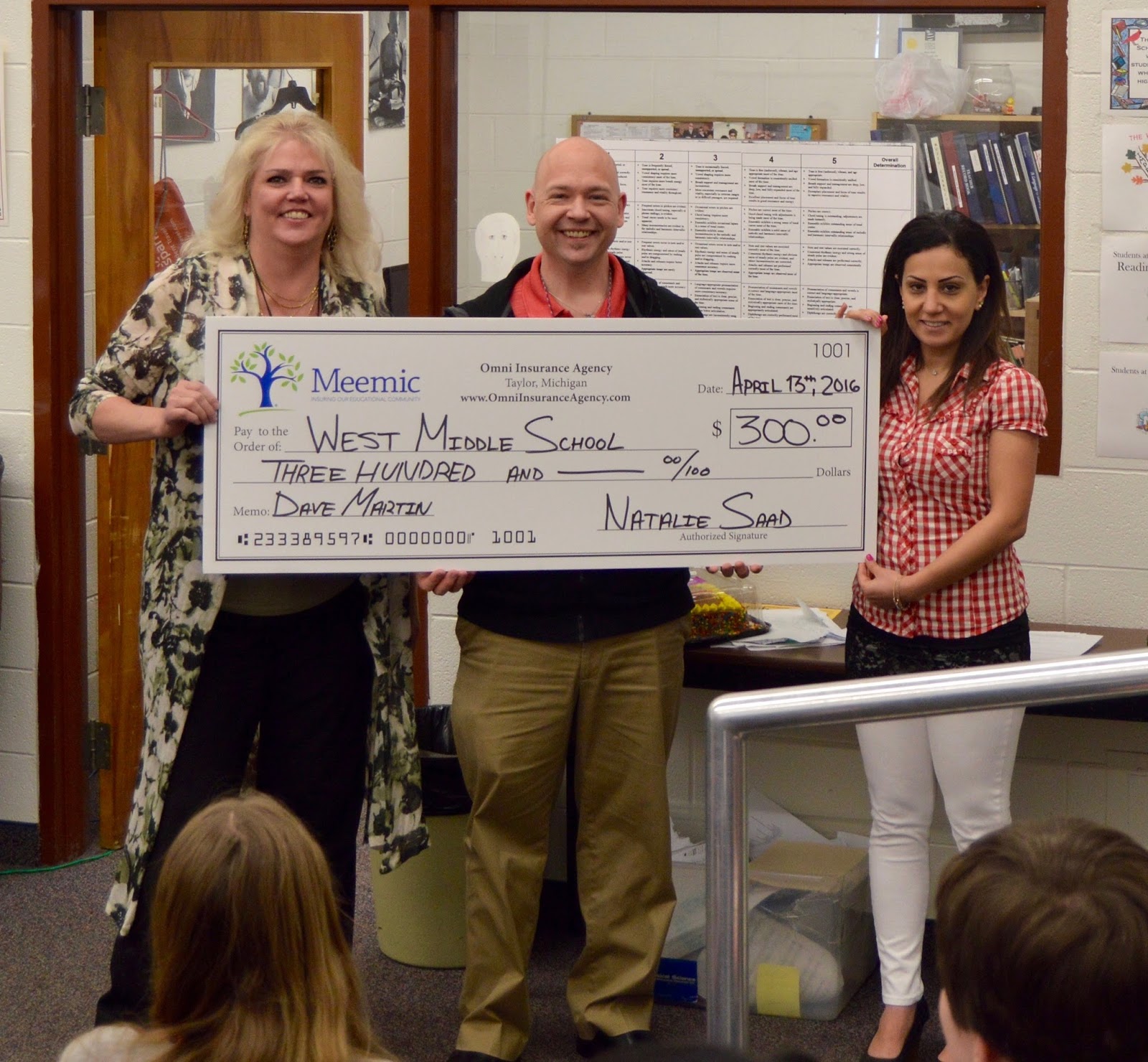 Talking Taylor Schools WEST MIDDLE SCHOOL chorus teacher earns grant