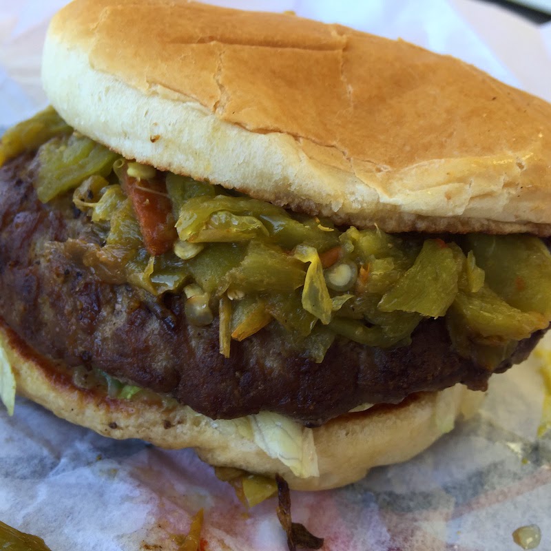 Green Chile Burger at Blake's Lotaburger