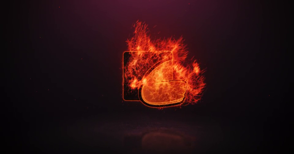 Burning Logo Reveal after effect template