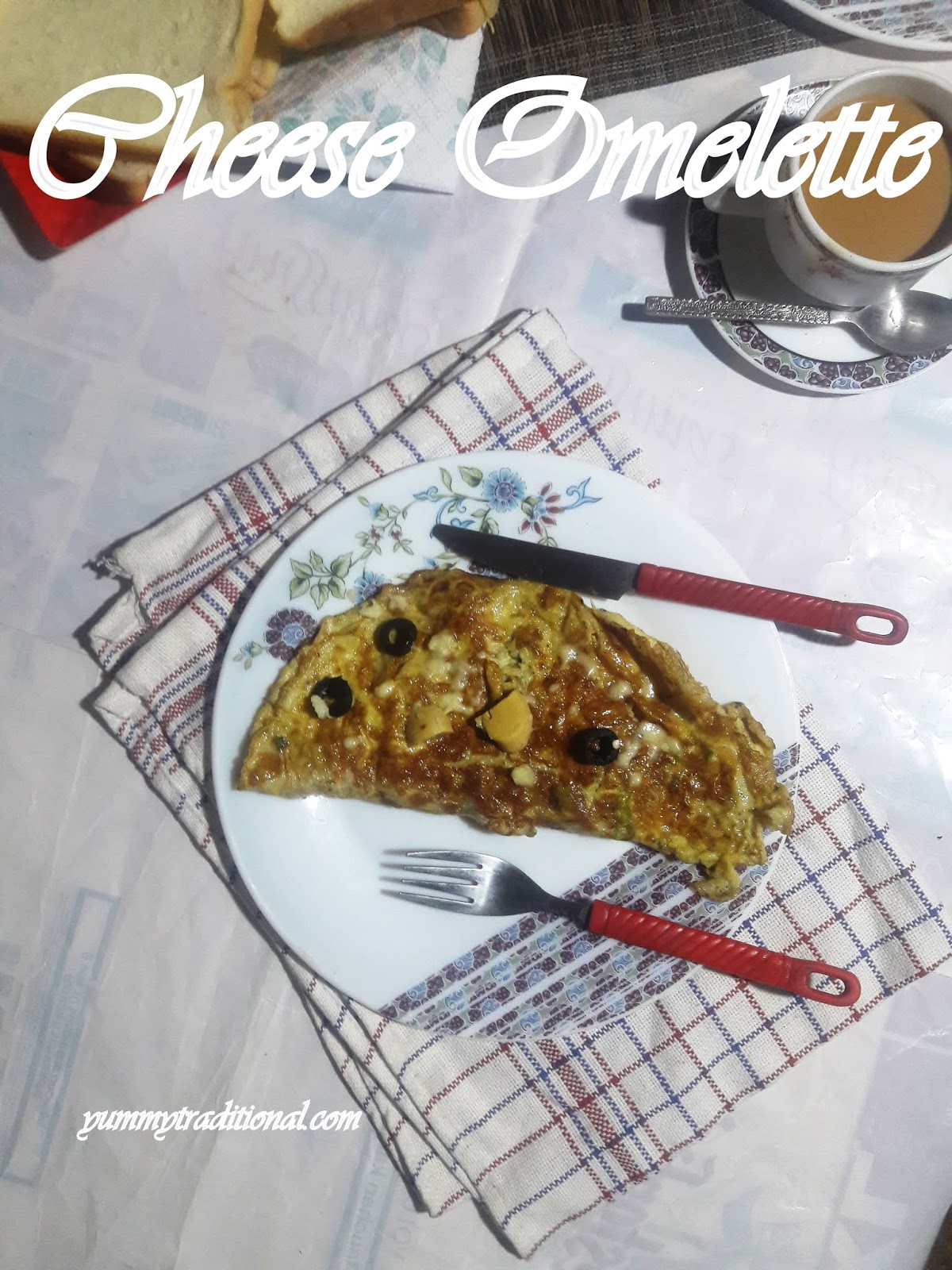 Cheese Omelette Recipe - Yummy Traditional