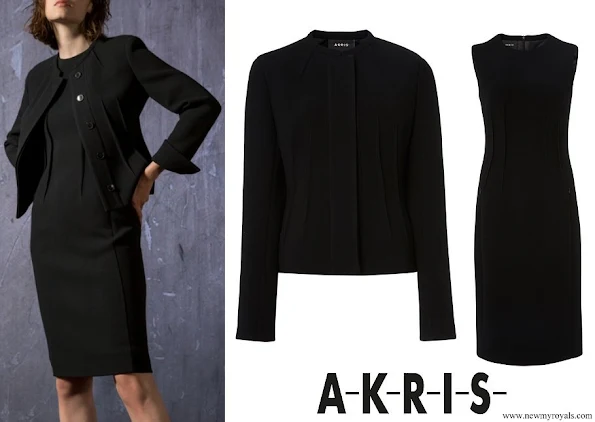 Akris Resort 2019 New York Collection Akris abadin double face jacket and Akris wool crepe double face dress