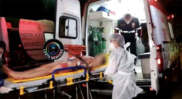 Jovem é socorrido às pressas após ser atingido por quatro tiros no Bairro Jardim Santana