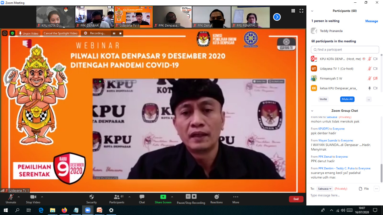 Kedepankan Protokol Kesehatan, KPU Denpasar Siap Gelar Pilwalkot Desember 2020