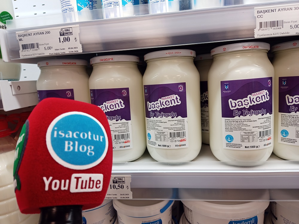 Başkent Market Kızılay Şarküteri Ev Yoğurdu Cam Şişe