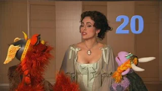 Isabel Leonard announces number 20 the Sesame Street sponsors with Murray and Ovejita. Sesame Street Episode 4326 Great Vibrations season 43