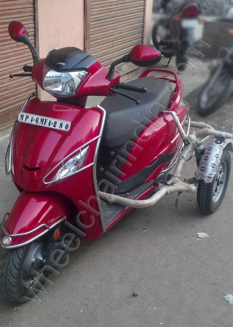 TVS Jupiter Modified Scooters for the Disabled Wheelchair India