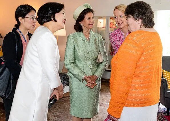 Crown Princess Victoria wore By Malina Ginger dress. Princess Sofia in By Malina. First Lady Kim Jung-sook, Queen Silvia