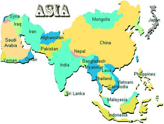 Peta Benua Asia Lengkap Dengan Batas Wilayah Dan Negara