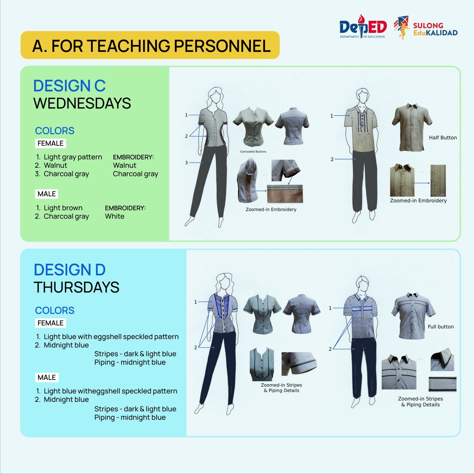 Design of new DepEd National Uniform of teaching and nonteaching Design of new DepEd National Uniform of teaching and nonteaching