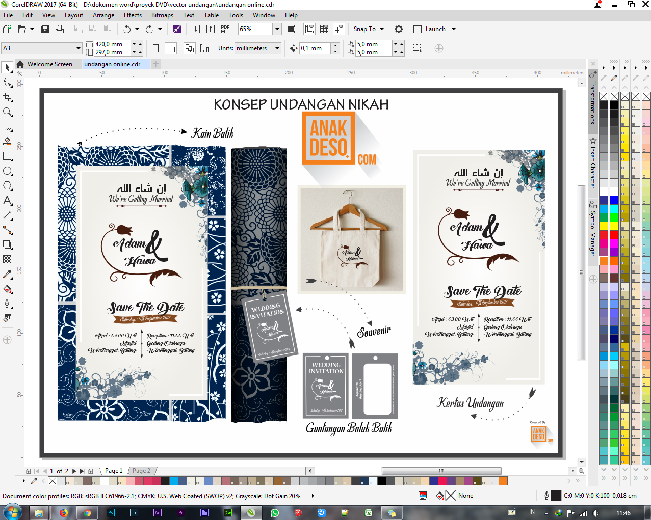 Undangan pernikahan vector cdr Vector Undangan Pernikahan