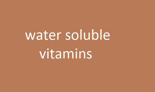 water soluble vitamins full Details