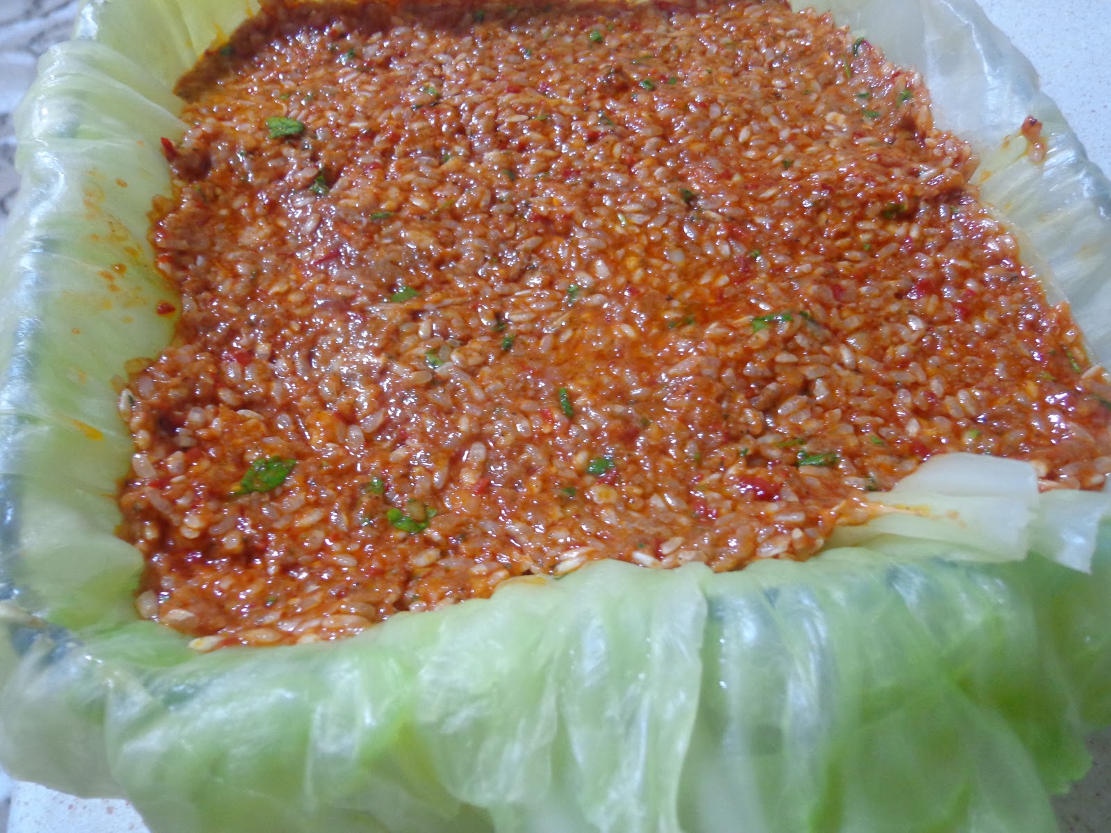 fırında lahana böreği