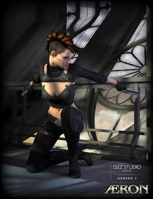 3D Models Art Zone - Aeron para sa Genesis (s) 2 Babae at kapusukan para Aeron