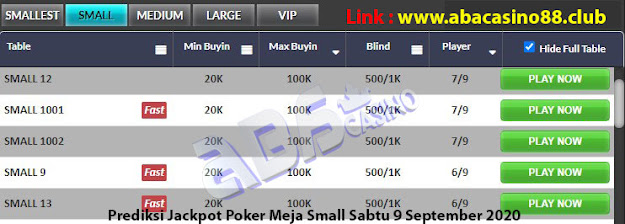 prediksi jackpot poker meja small sabtu 5 september 2020 prediksi jackpot poker meja small sabtu 5 september 2020