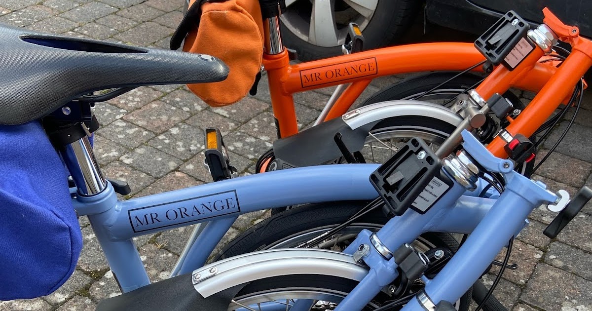 My Orange Brompton Brilliant Bikes, 100 mile service for the Cloud Blue