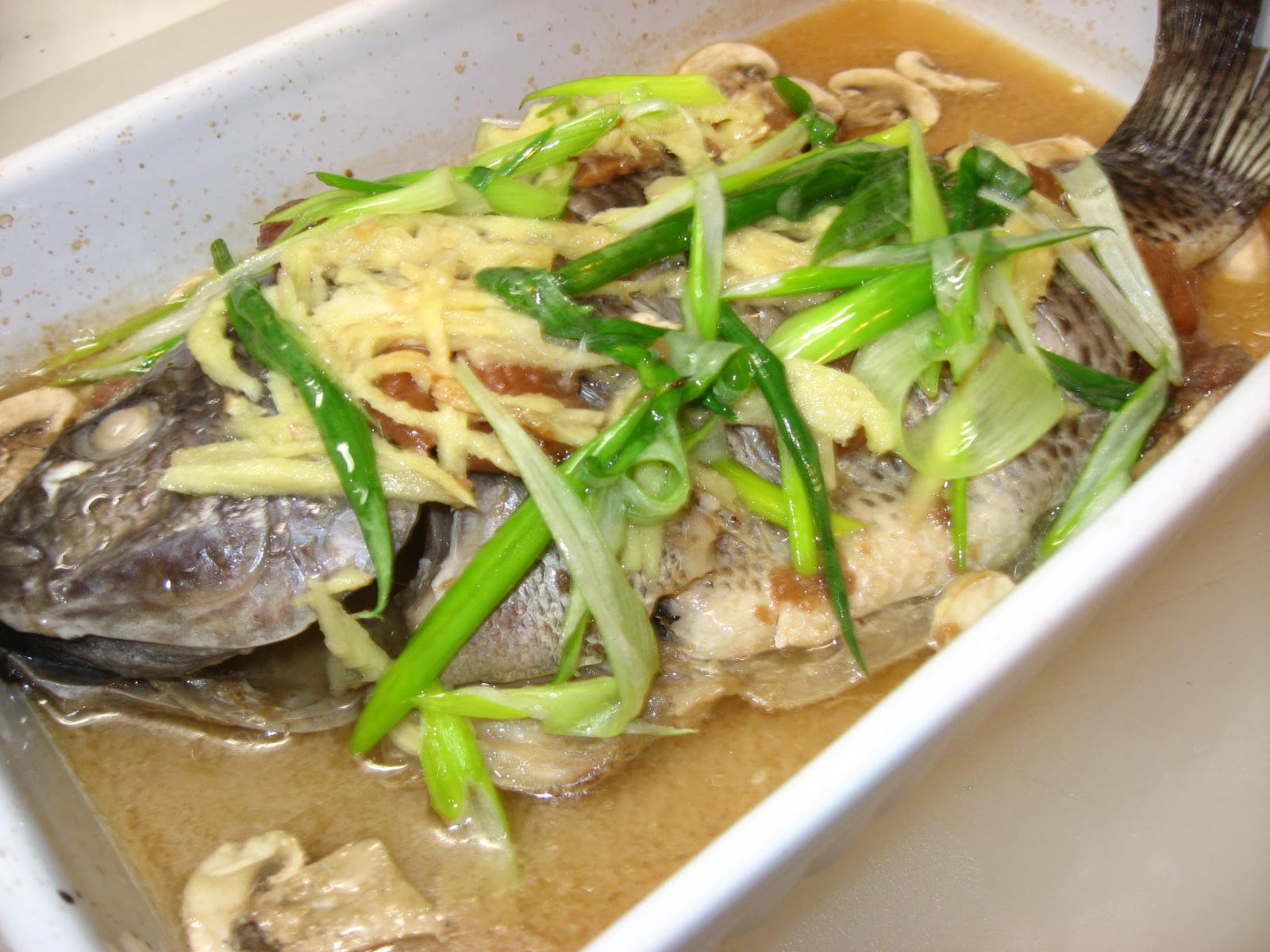 Modern Thai Food Back to cooking!!! Steamed Fish with salted Chinese plum.