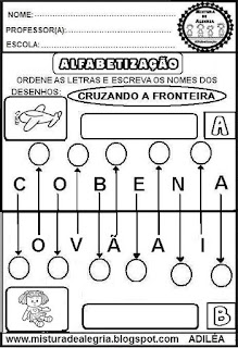 Atividades de alfabetização 3º ano,formação de palavras