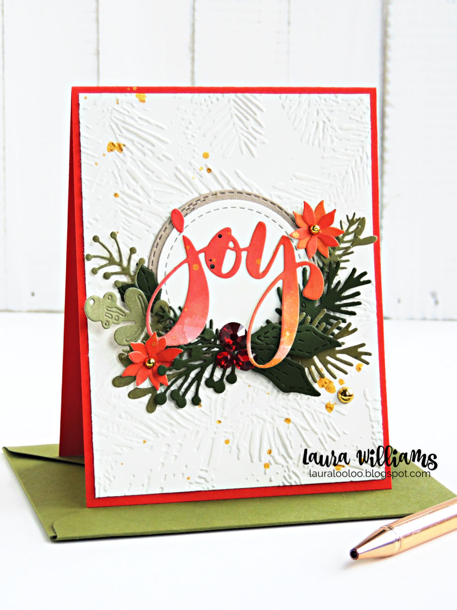 lauralooloo Look at This Happy Joyful Diecut Christmas Card