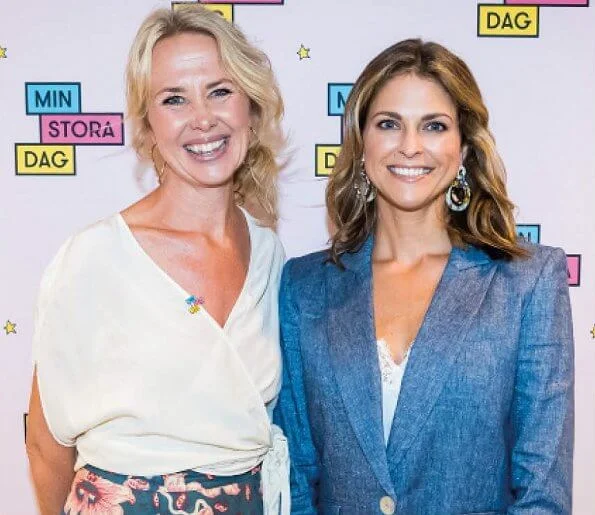 Princess Madeleine of Sweden visited office of My Special Day Foundation (Stiftelsen Min Stora Dag) in Stockholm