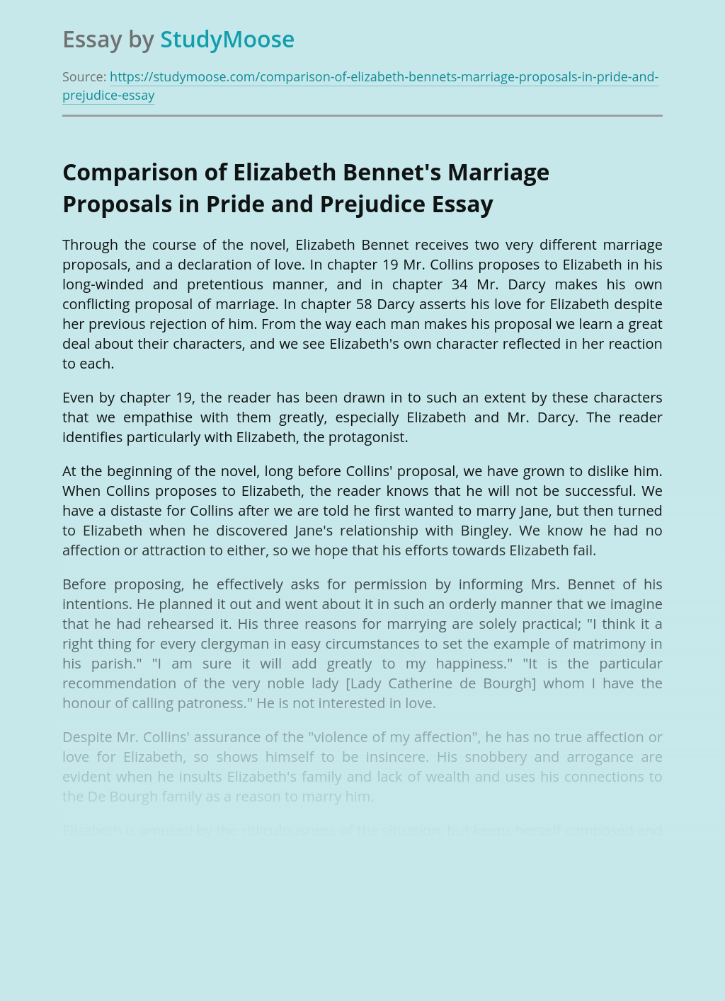 Pride and prejudice essay example image