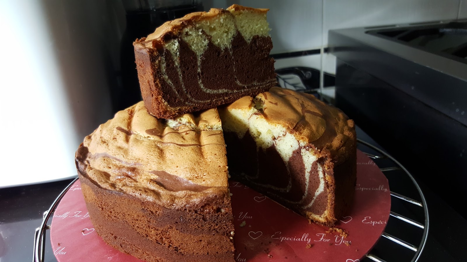 My HomeRecipes KEK MARBLE MINYAK YANG MOIST & LEMBUT