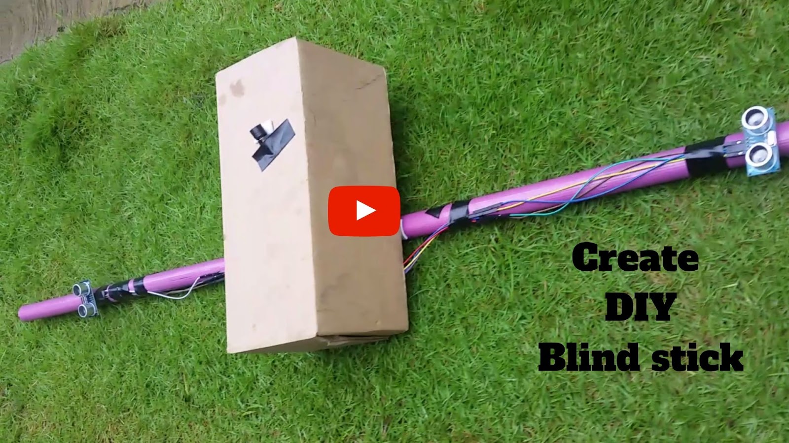 Smart blind stick - Black keyhole