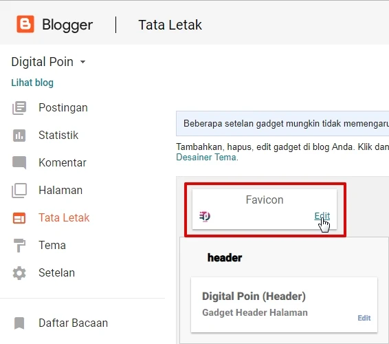 memasang favicon blog