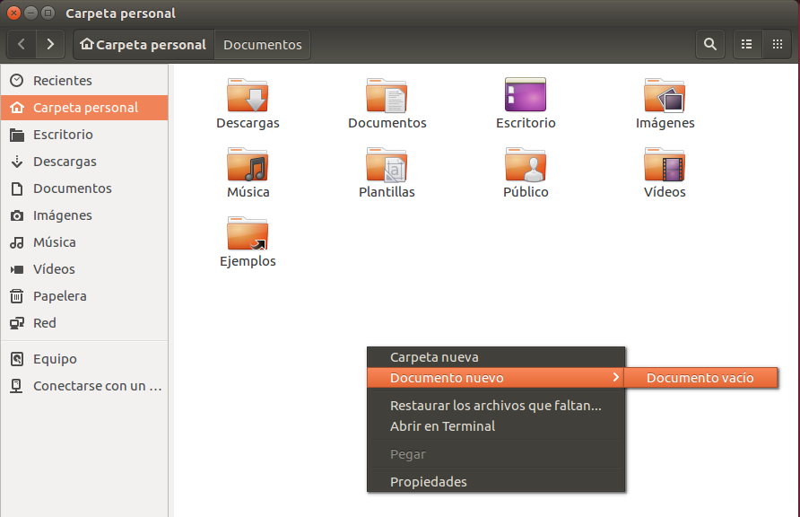 sabor dulce tragedia curso Ubuntu Linux: Como habilitar la opción crear un documento nuevo en el  explorador Nautilus en Ubuntu 18.04