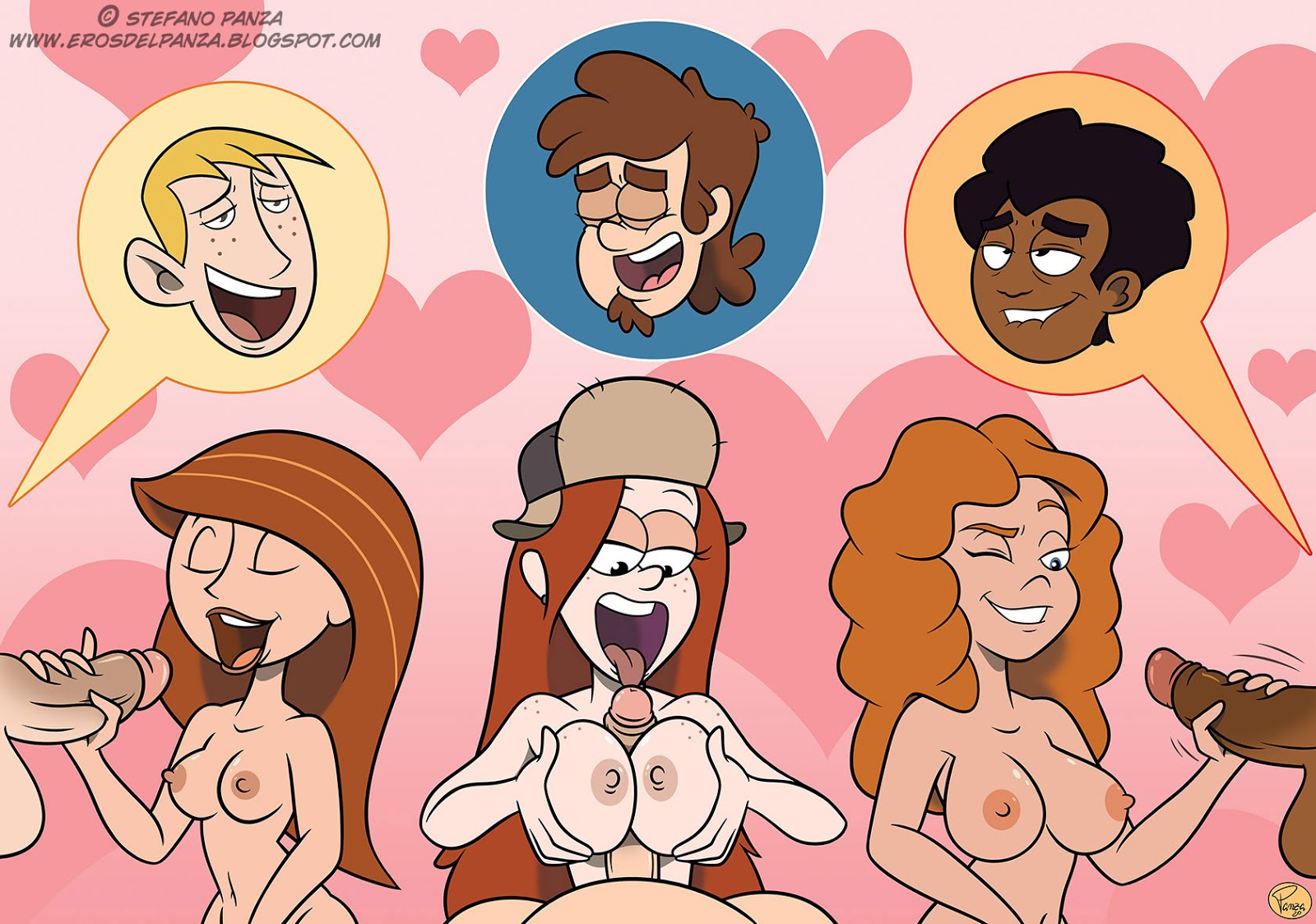 "Old" Ron Stoppable, Kim Possible, Dipper Pines, Wendy Corduroy, ...