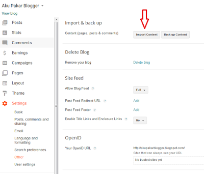 Cara Tukar Blogger Ke WordPress 