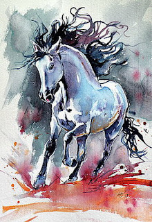 cuadros-de-corceles-representaciones-en-acuarelas caballos-pinturas-acuarelas