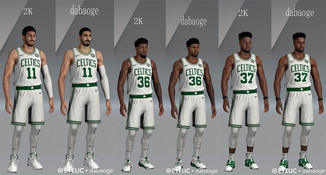 Boston Celtics 4 Players Face and Body Model By Dabaoge