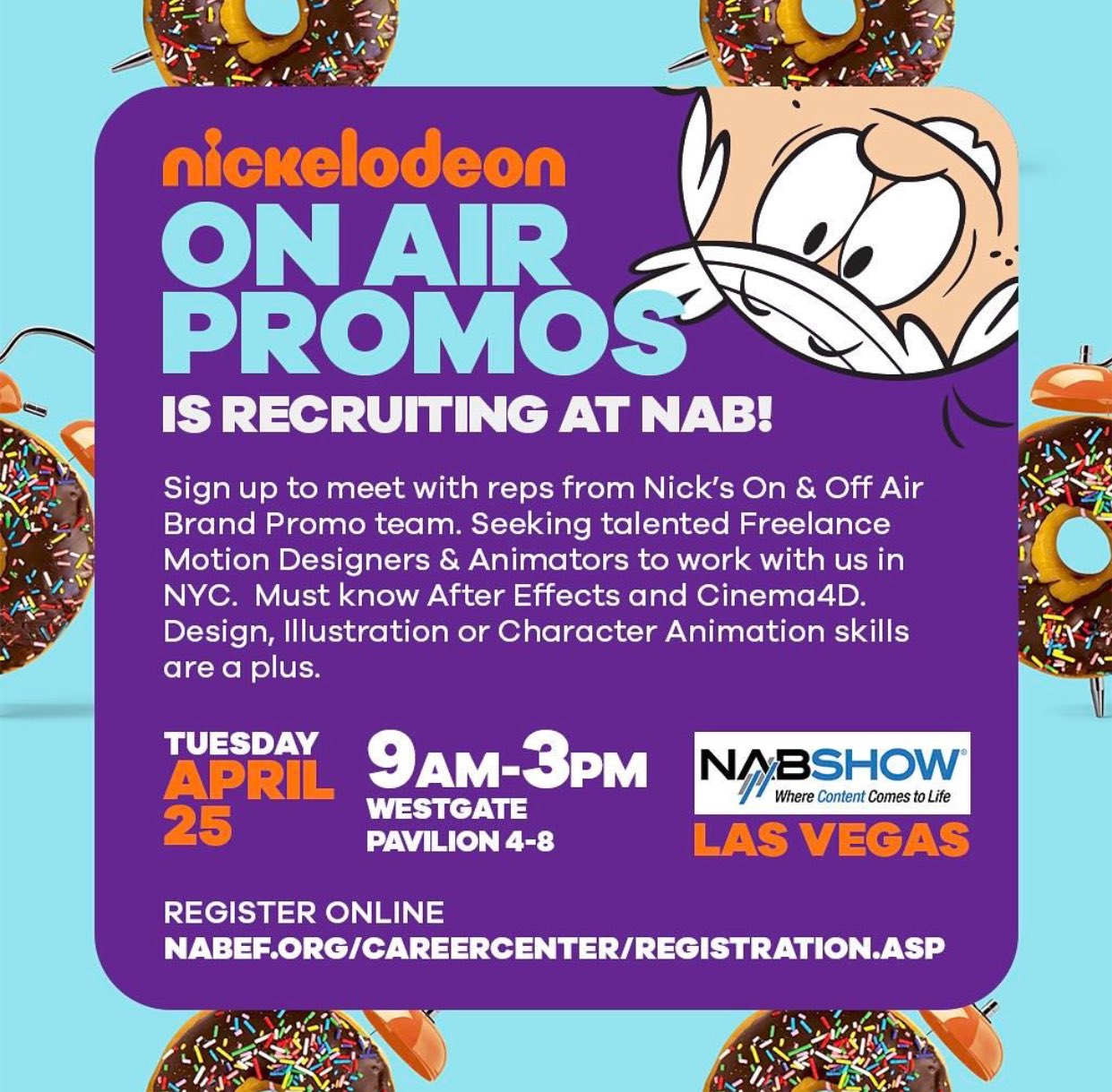 NickALive!: Nickelodeon's Brand Promo Team To Recruit New Talent At 2017  NAB Show Career Fair
