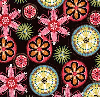 Designs of colorful flowers for fabric