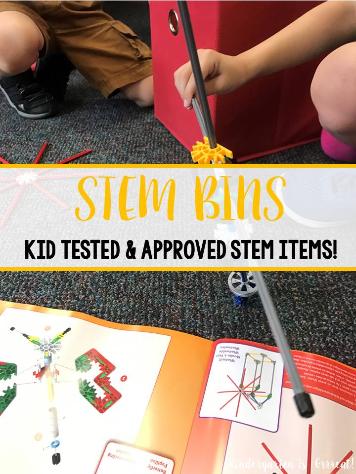 Kindergarten is Grrreat! 10+ STEM Bin Ideas for Kinders!
