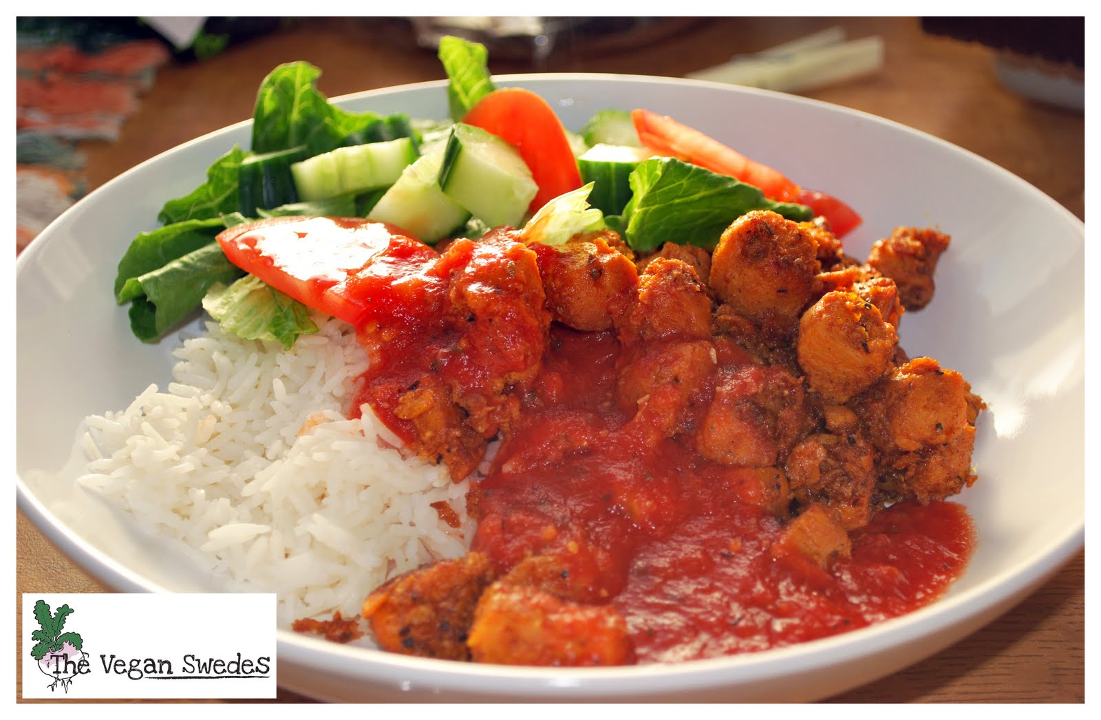 The Vegan Swedes Vegan Kebab w/ Rice