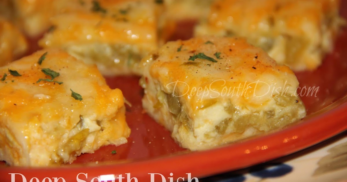 Deep South Dish Green Chile Cheese Squares