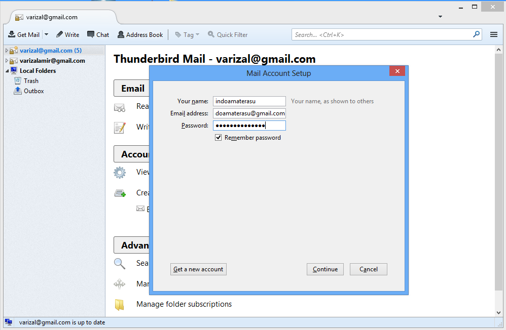 Menambahkan Beberapa Account di Mozilla Thunderbird 3