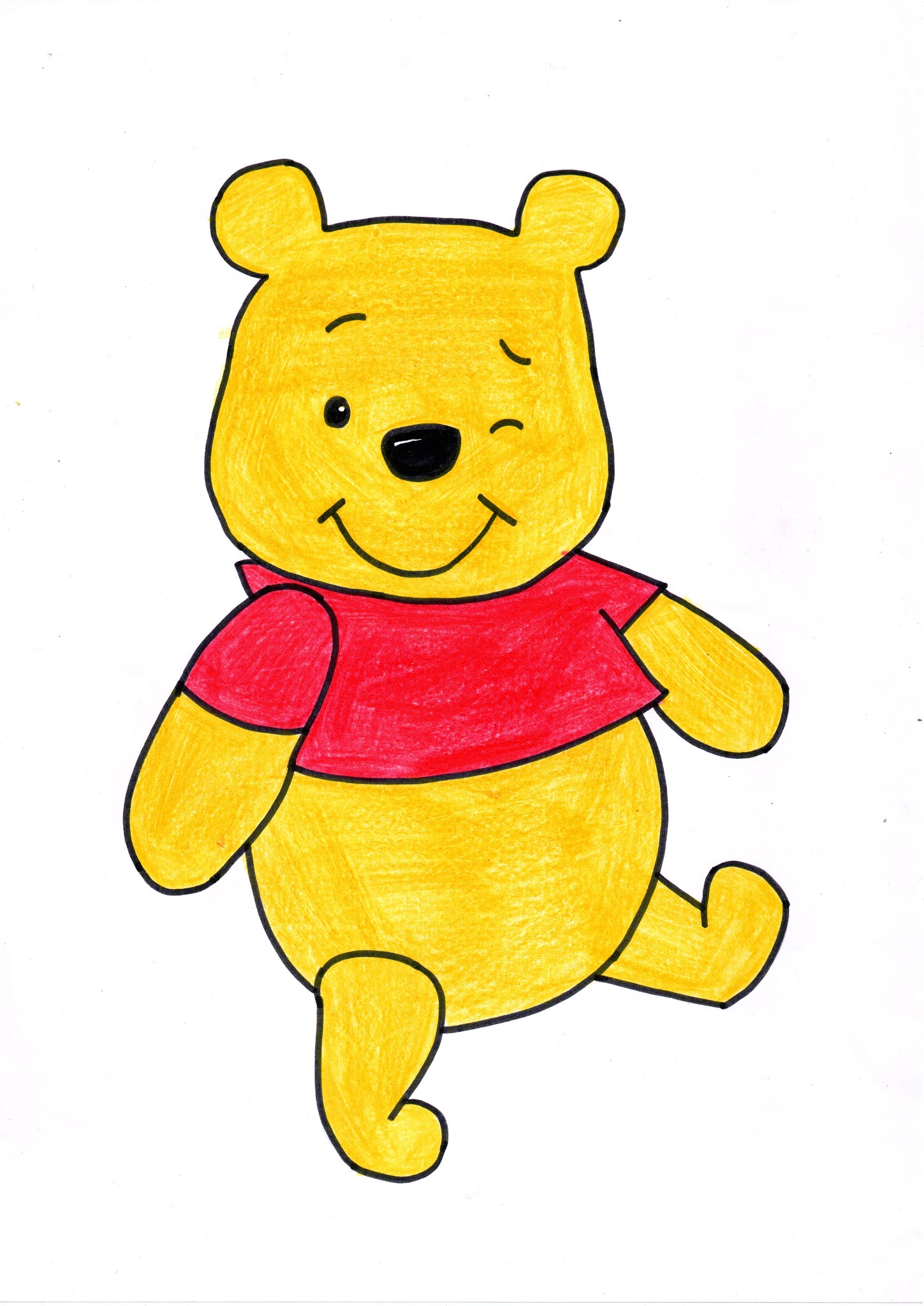 Learn How to Draw Pooh the Bear from Winnie the Pooh Winnie the Pooh Step  by Step  Drawing Tutorials