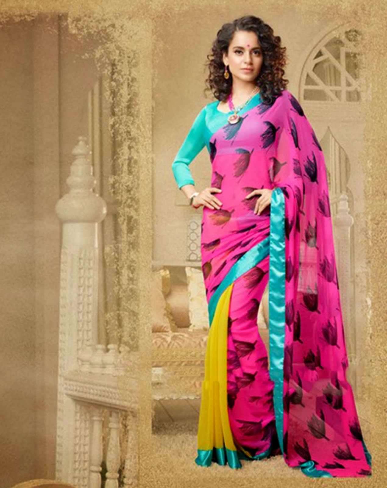 hot actress : kangana ranaut hot saree