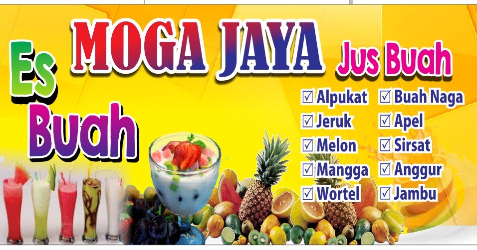 20+ Inspiration Contoh Banner Es Buah Kekinian Jean Mossh and Knits