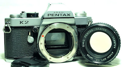 entax K2 (Chrome) Body #142, SMC Pentax 50mm 1:1.4 #724