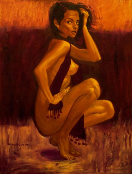 orlando sanchez ilustração pintura mulheres nuas