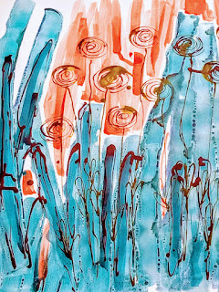 Seaweeds Abstract Seascape Painting, Miabo Enyadike