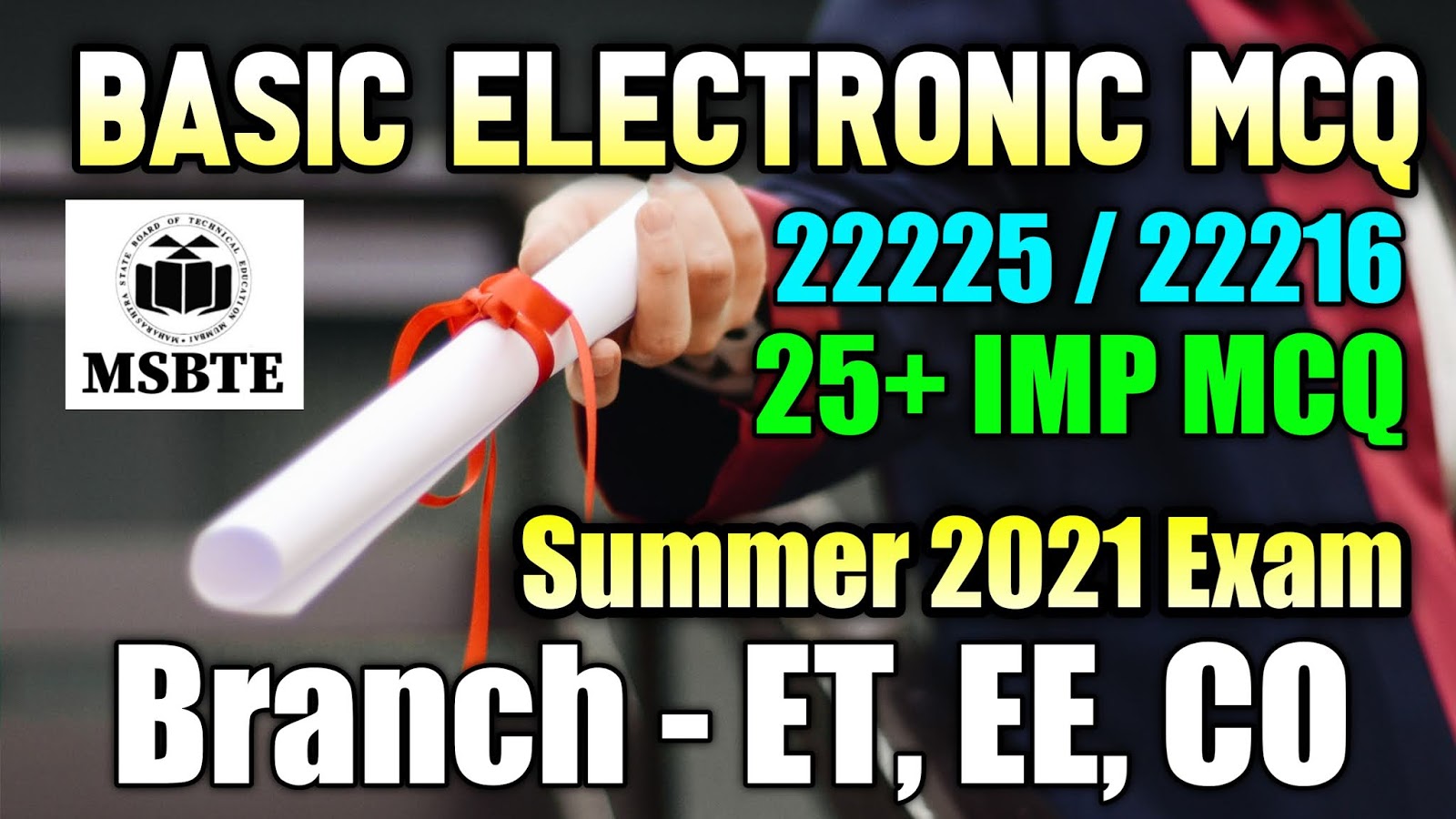 Basic Electronic MCQ pdf with Answer 22216 22225 ET CO EE