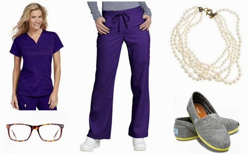 Chelsea's Health purple scrubs